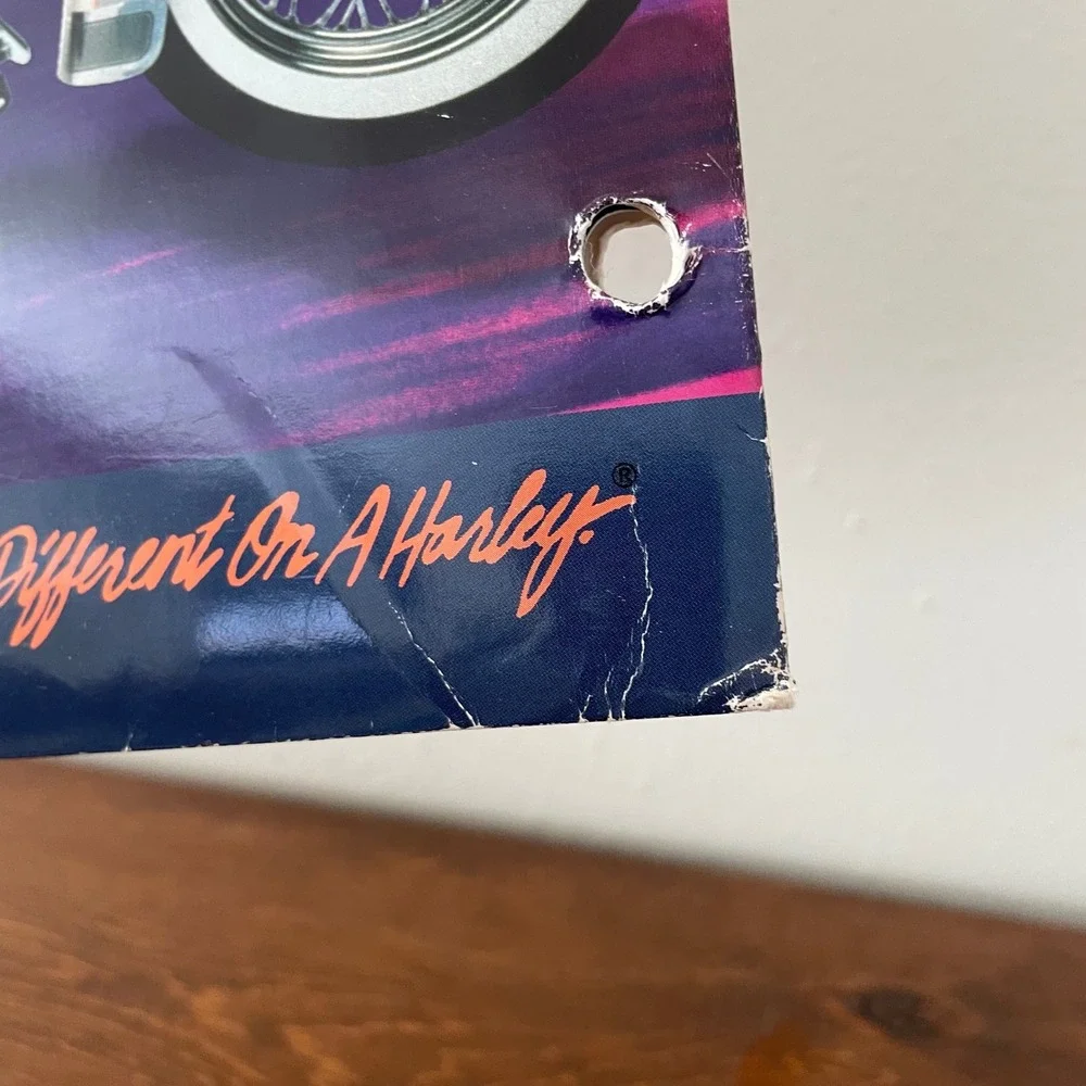 Vintage Harley Davidson‎ Motorcycle Paper Folder 90s School Collectible *READ*